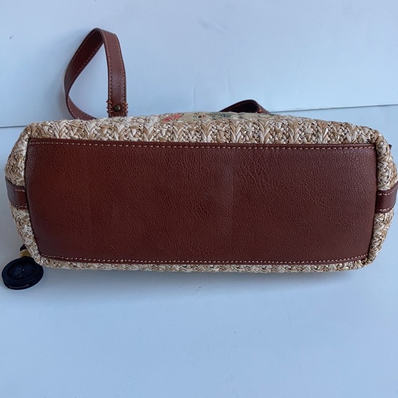 Sakroots small straw owl satchel handbag purse - Picture 3 of 15